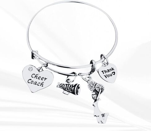 Infinity Collection - Cheer Bracelet- Adjustable Charm Bangle Bracelet- Cheer Jewelry - Gift For Cheerleaders & Cheer Coaches in Saudi Arabia