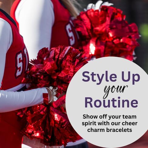 Infinity Collection - Cheer Bracelet- Adjustable Charm Bangle Bracelet- Cheer Jewelry - Gift For Cheerleaders & Cheer Coaches in Saudi Arabia