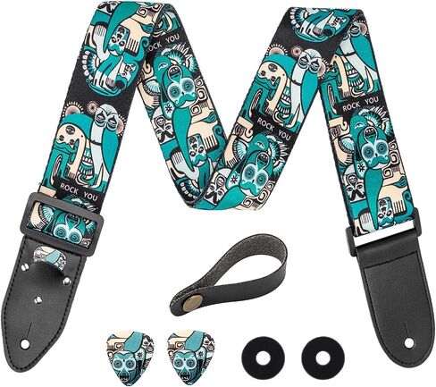 Guitar Strap for Bass, Electric & Acoustic Guitar, Guitar Straps with Pick Pocket, Free Strap Button& 2 Strap Locks in Saudi Arabia