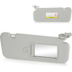Right Passenger Side Sun Visor Without Light Fit for Hyundai Elantra 2016 2017 2018 2019, Replaces for 85220F0100TTX Gray