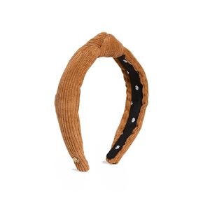 Lele Sadoughi Women's Faux Leather Knotted Headband, Black Leather, One Size