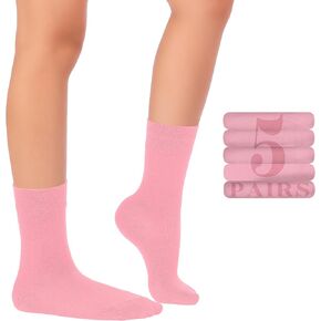Hugh Ugoli Kids School Uniform Bamboo Dress Socks, Solid Color Crew Socks from Toddlers to Youth, 3T to 14 Years Old, 5 Pairs