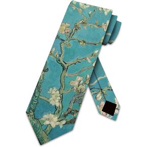 Van Gogh Ties Mens Art Neckties Almond Blossom Floral Tie