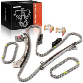 A-Premium 10PCS Engine Timing Chain Kit W/Tensioner & Guide Compatible with Toyota - Tacoma 2005-2015, Tundra 2005-2011, 4Runner 2003-2009, FJ Cruiser 2007-2009 - V6 4.0L - Replace# 13540AD011
