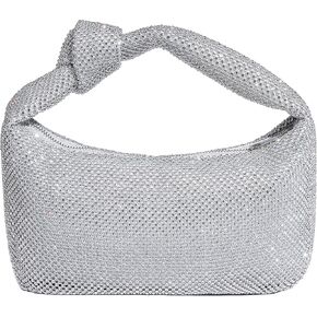 Knotted Rhinestone Evening Bags for Women Formal Small Diamond Purse