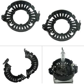 Xotic Tech 2pcs Metal D1S D3S Xenon Light Bulbs Holders Clip Rings Retainers Compatible with Audi or BMW or Mercedes or Cadillac or Lincoln or Jaguar or Range Rover or Buick, etc
