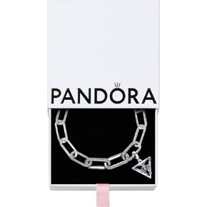 Pandora ME Butterfly Sparkling Bracelet Set - Sterling Silver Butterfly With Purple And Blue Medallion Charm and Link Chain Bracelet - Jewellery Set With Gift Box