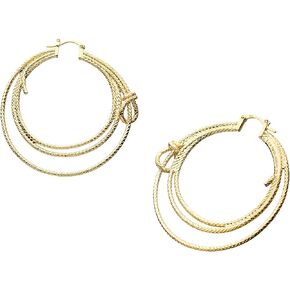 DC X RockLove Wonder Woman Lasso Hoop Earrings - Gold