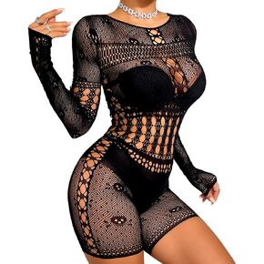 Woman Lingerie Bodysuit Fishnet Bodystocking Sexy Tights Bodycon Jumpsuit