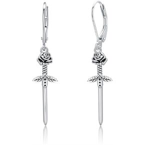 Christmas Gifts Dangle Earrings Daisy Jellyfish Cross Celtic Knot Anchor Mushroom 925 Drop Earrings Sterling Silver Hypoallergenic Graduation Birthday Jewelry Gifts for Mom Women Friends