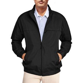 سترات Runcati الرجالية خفيفة الوزن بسحاب كامل، وياقة واقفة، وسترة منفوخة كاجوال ضد الرياح، ملابس خارجية in Kuwait