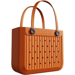 Rubber Beach Bag EVA Lightweight Waterproof Outdoor Tote Bag Washable Open Handbag for Beach Boat Pool Work Sports Gym Travel