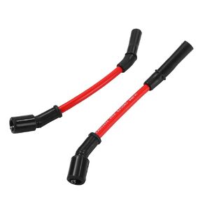 2 Pcs 10.4mm RED Spark Plug Wires Compatible with Harley Davidson Buell 2003-2010 XB9 XB12 Series