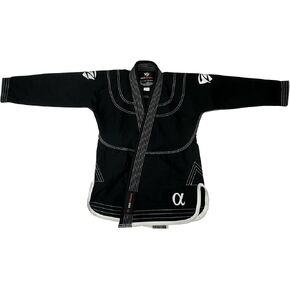 Men's Alpha Gi - Premium BJJ Kimono, Durable Pearl Weave and Rip Stop, Includes White Belt and Bag