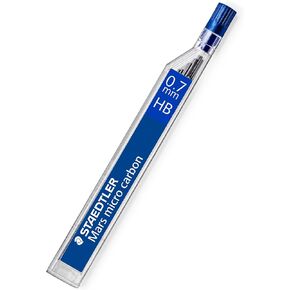 Staedtler Micro Mars Carbon Mechanical Pencil Lead, 0.7 mm, HB, 60 mm x 12 Leads (250 07-HB)