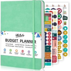 WEMATE Budget Planner 2025 - Monthly Budget Book with Expense Tracker Notebook, 12 Month Undated Bill Organizer & Financial Planner, Account Book to Take Control of Your Finances, A5 (Blue)