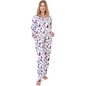 Angelina Women's Pajama Set Cozy Fleece with Notch Collar and Pockets