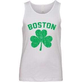Threadrock Kids Green Boston Shamrock Youth Tank Top