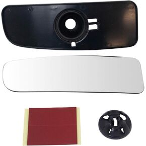 TRQ Lower Towing Mirror Glass with Backing Plate LH Left Driver Side for 2004-2015 Nissan Titan