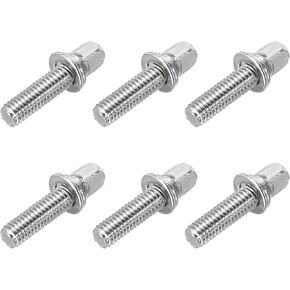 MECCANIXITY Drum Tension Rods M6 x 00mm for Bass Drum Hardware Parts Accessory Pack of 6