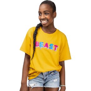 MrBeast Graphic Boys Shirts, Logo Design Crew Neck Kids T-Shirt, Cotton Shirt