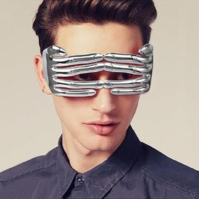 Novelty Fingers Shaped Glasses Fancy Eye Mask Funny Glasses for Men Women Costume for Birthday Party