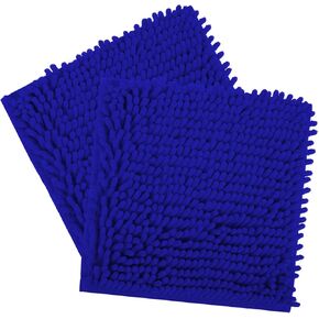 Locker Rug School Locker Carpet Chenille Locker Carpet with Non Skid Backing Locker Decorations (2, Blue, 10X10in)