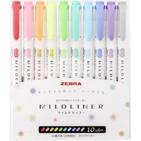 Zebra highlight pen penile mild liner 10 color set WKT7-10C in Saudi Arabia