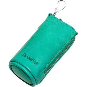 Multi Soft Genuine Leather Coin Purse Pouch, Car Key Case Wallet with Zipper,Pocket Wallet with Chain/Ring for Men Women …
