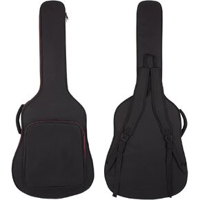 Acoustic Guitar Bag, Guitar Bag for 39 40 41Inch Acoustic Guitar Gig Bag 12mm Thick Padding Waterproof Soft Guitar Case with Neck Strap Back, Back Hanger Loop, Grey