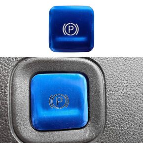 ruihe EPB Electronic Parking Brake Button Ring Trim Fit for 2019-2023 Chevy Silverado 1500/GMC Sierra 1500 for 2020-2023 Sierra/Silverado 2500 3500 HD Tahoe Suburban Yukon Hummer EV SUV (Blue)