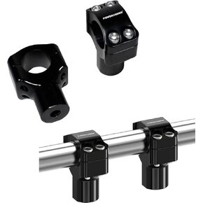 POWERJAMES Black 1.25" Handlebar Risers for Harley Davidson Softail Dyna Road King FLS FXD FLHR with 1 1/4 inch Clamping Area