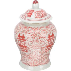 Chinese Ginger Jar with Lid Chinoiserie Antique Style,Porcelain Flowers Covered Jar Vase,Ceramic Ginger Jar for Home Decor, Ginger Jar Vase with Lid, Traditional China Ming and Qing Style