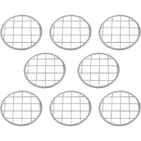 Mason Jar Frog Lid Square Mason Jar Plant Grid Metal Mason Flower Jar Lid Suitable for vase decoration accessories（sliver）-8PCS