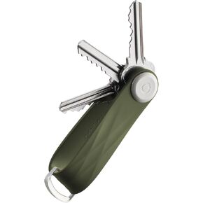 Orbitkey New Active Key Organizer Lite w/updated D-Ring | Weather Resistant, Stainless Steel Locking Mechanism (Hunter Green)