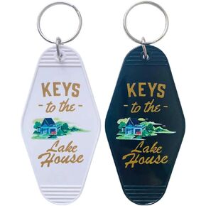 2pcs Keys To The Lake House Keychain Funny Lake House Key Chain Lake House Accessories