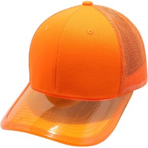 Transparency Visor Mesh Back Trucker Hat Adjustable Snapback Baseball Cap for Men & Women