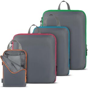 Compression Packing Cubes Travel, Packing Cubes for Carry on Suitcase, Suitcase Organizer Bags Set, Compression Bags Travel, Best Travel Packing Cubes Compression - with Inside Pockets