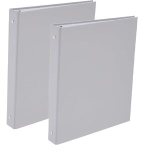 2-Pack, 3-Ring Pocket, Fashionable Color Binder 1-inch, Suitable for Letter Size (11 "x 8.5"), Beautiful and Cute Binder Suitable for School and Office Supplies, Gray Color