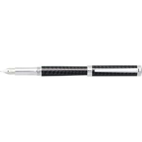 Sheaffer Intensity Carbon Fiber Fountain Pen with Chrome-Plated Trim and Fine Nib