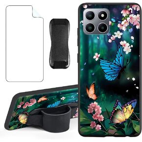 for Boost Mobile Celero 5g+ Phone Case 7.0" Forest Night Design Screen Protector Portable Kickstand Soft Slim Lightweight for Boost Mobile Celero 5g Plus Case TPU Cover