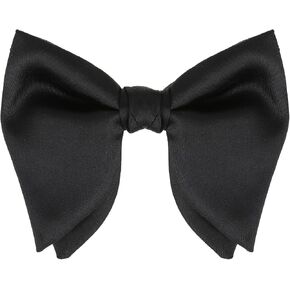 Tuxedo Bow Tie, Oversized Bow Ties for Men Big Black Bowtie Adjustable Oversize Horn Black Bow Ties for Men Pre Tied Bowtie Solid Color for Vintage Tuxedo Parties Wedding Graduation Formal Wear in Saudi Arabia