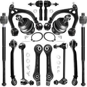 Front Lower Control Arm And Ball Joint Fit for Dodge Charger 2006-2010 for Chrysler 300 2005-2010 for Dodge Magnum 2005-2008, Tie Rod End Sway Bar End Link (14Pcs RWD)