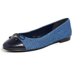 Tory Burch Women's Cap-Toe Quilted Ballet Flats