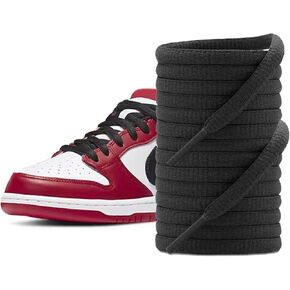 Oval Shoelaces for Nike Dunk SB Low Retro Sneaker, 1/4" Premium Replacement Shoe Laces for Tennis Basketball Shoes