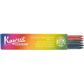 Kaweco Pencil leads 3.2 mm, 6 pieces, 2 x green, 2 x blue, 2 x red.