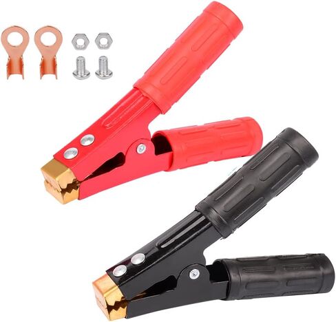 500A Battery Jumper Cables Clamp, Heavy Duty Pure Copper Alligator Clips Jumper Cables Boost Clamp, Car Battery Charger Clamps, Fit for Car Auto Vehicle Boat,2 Pcs in Saudi Arabia