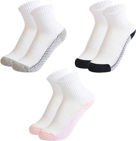 Boys Crew Socks Athletic Half Cushioned Socks Cotton Thick Ankle Socks 6 Pack in Saudi Arabia
