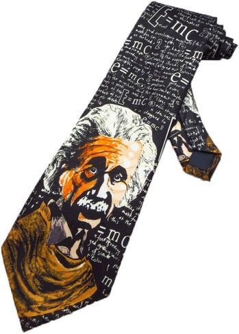 ربطة عنق للرجال من عالم العلوم - أسود - ربطة عنق بمقاس واحد in Kuwait