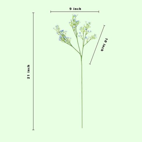 Babys Breath Artificial Flowers,6 Pcs Gypsophila Real Touch Flowers for Wedding Party Home Garden Decoration Blue in Kuwait
